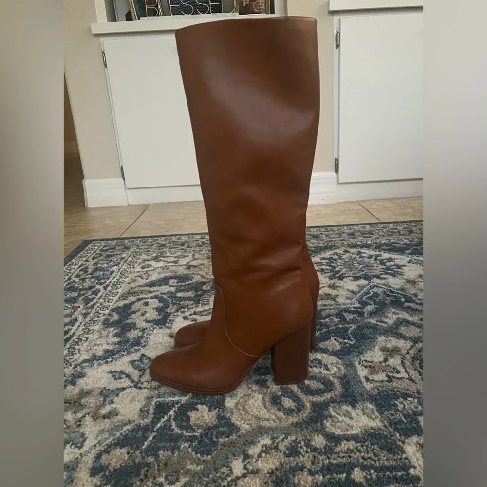 Nine West Linis Tall Cognac Boots - Picture 5 of 6